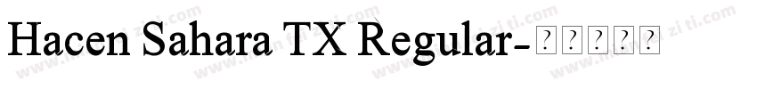 Hacen Sahara TX Regular字体转换